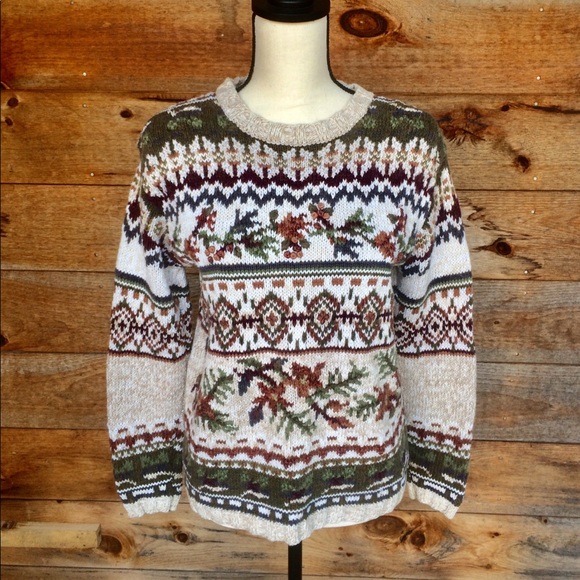 Vintage Sweaters - Vintage 90s Oversized Chunky Grandma Sweater
